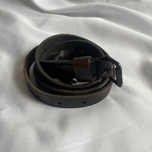 Men's Black / Brown Leather Belt